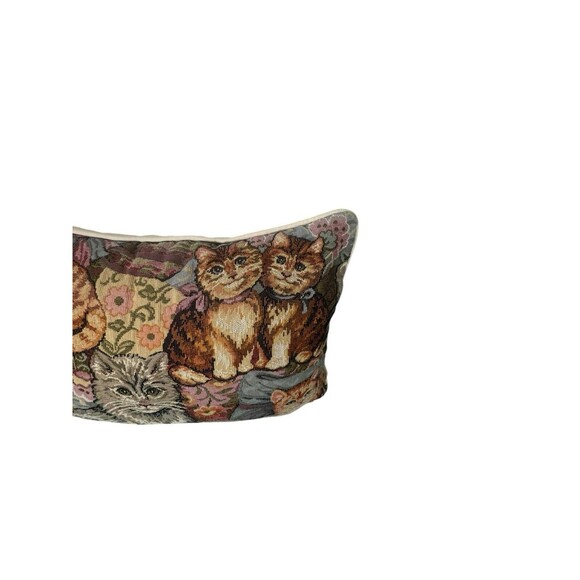 Tapestry Cat Cats Decorative Throw Pillow 16” X 11” Cat Lover- Fast Shipping - Picture 3 of 12